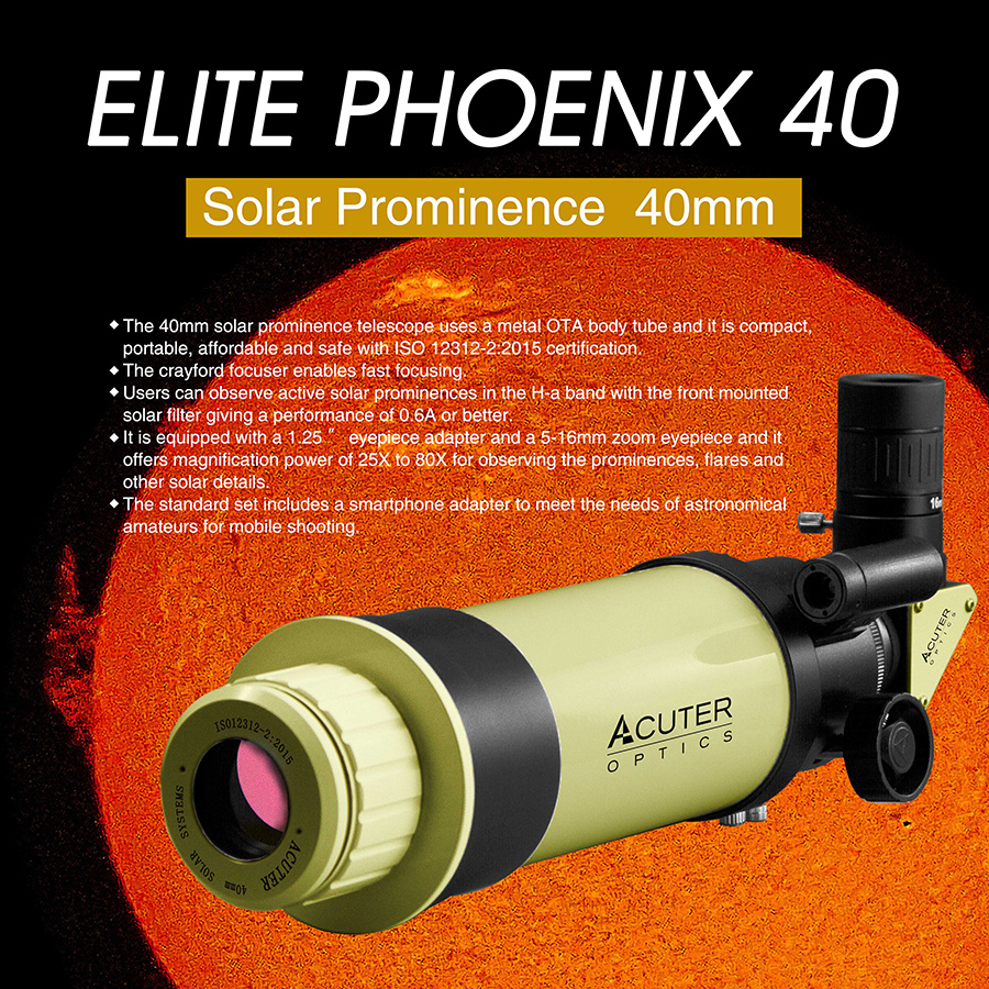 Acuter Elite Phoenix 40 - H-alpha Solar Telescope